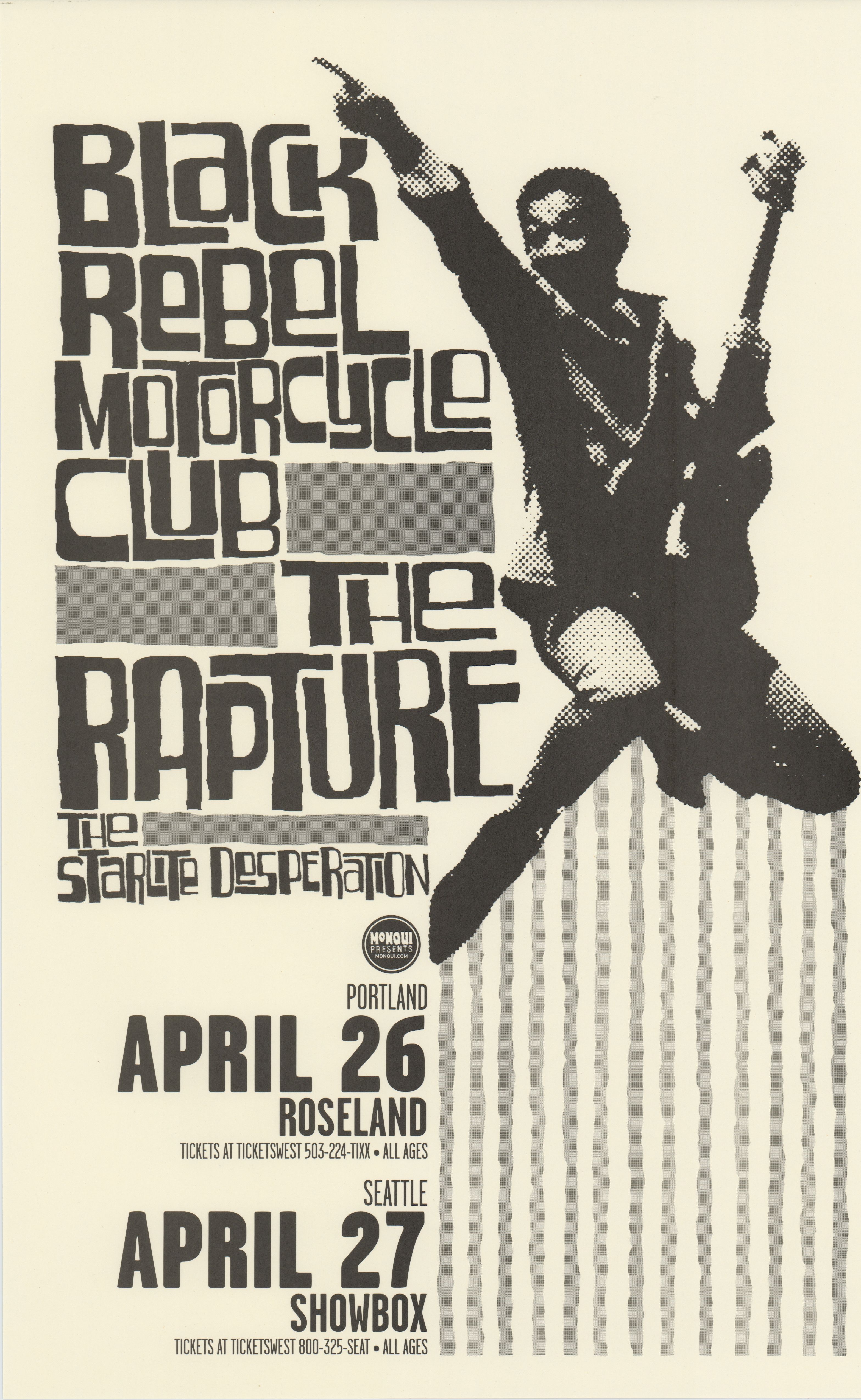 MXP-206.11 Black Rebel Motorcycle Roseland Theater & Showbox 2004 Concert Poster