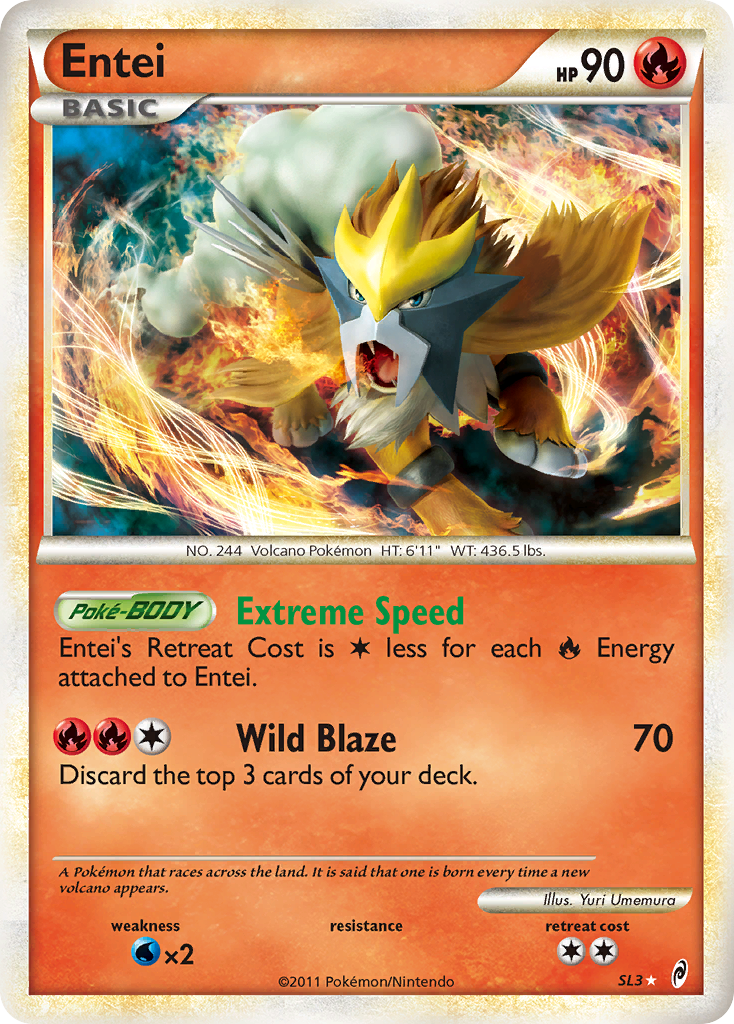 Entei (SL3) - Call of Legends Pokémon Card