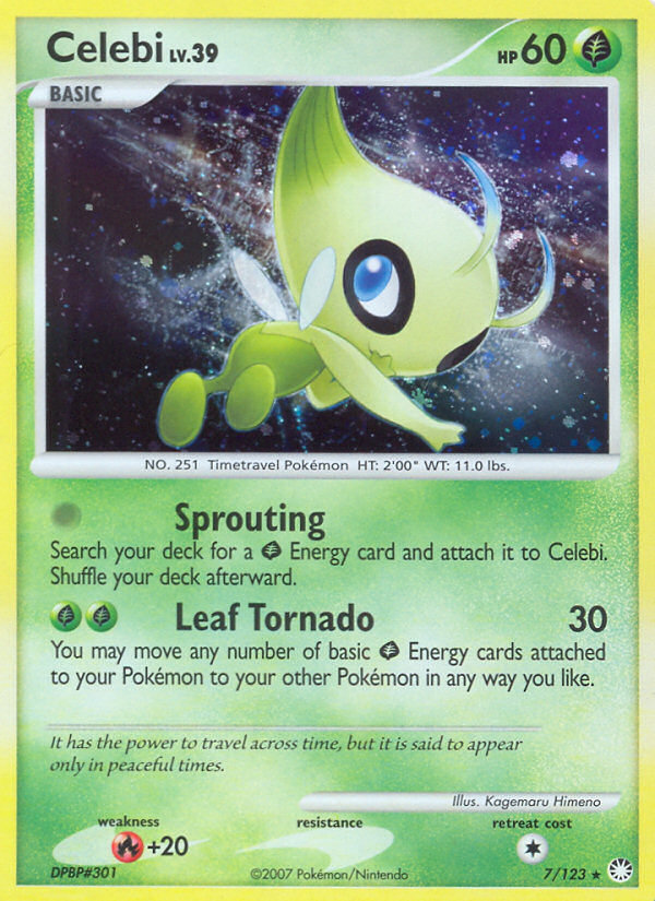 Celebi (7/123) - Mysterious Treasures Pokémon Card