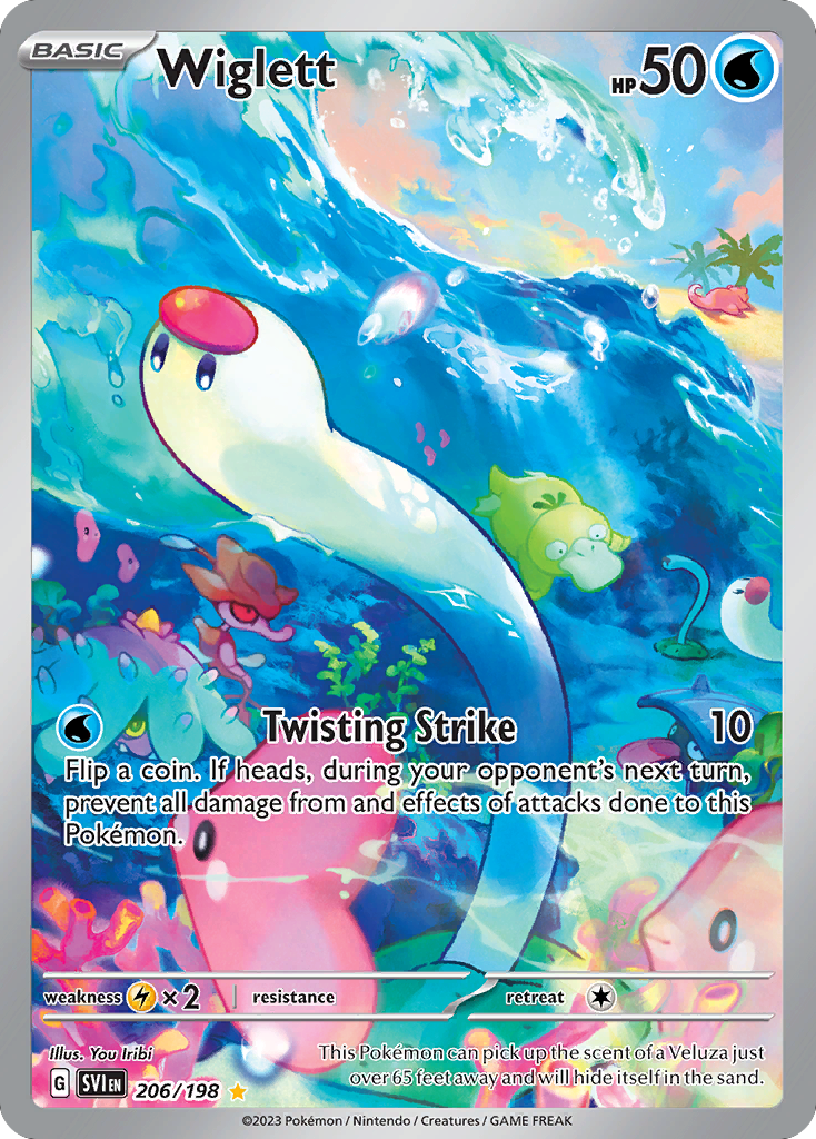 Wiglett (206/198) - Scarlet & Violet Pokémon Card