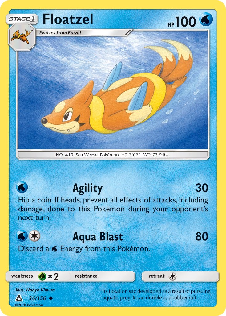 Floatzel (36/156) - Ultra Prism Pokémon Card