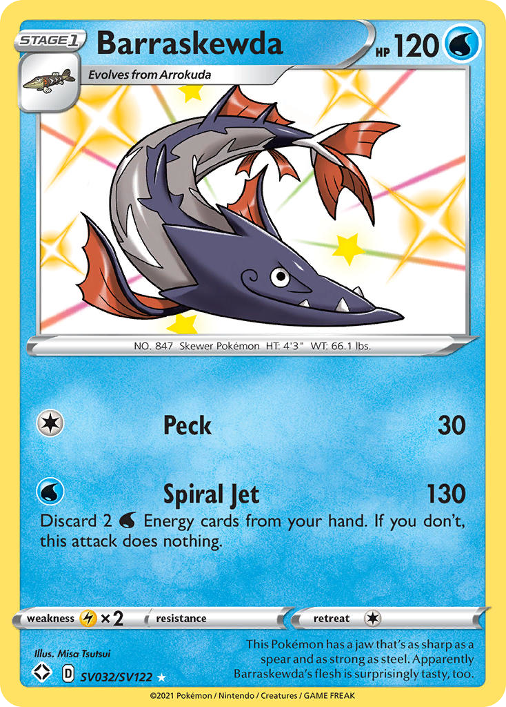 Barraskewda (SV032) - Shining Fates Shiny Vault Pokémon Card