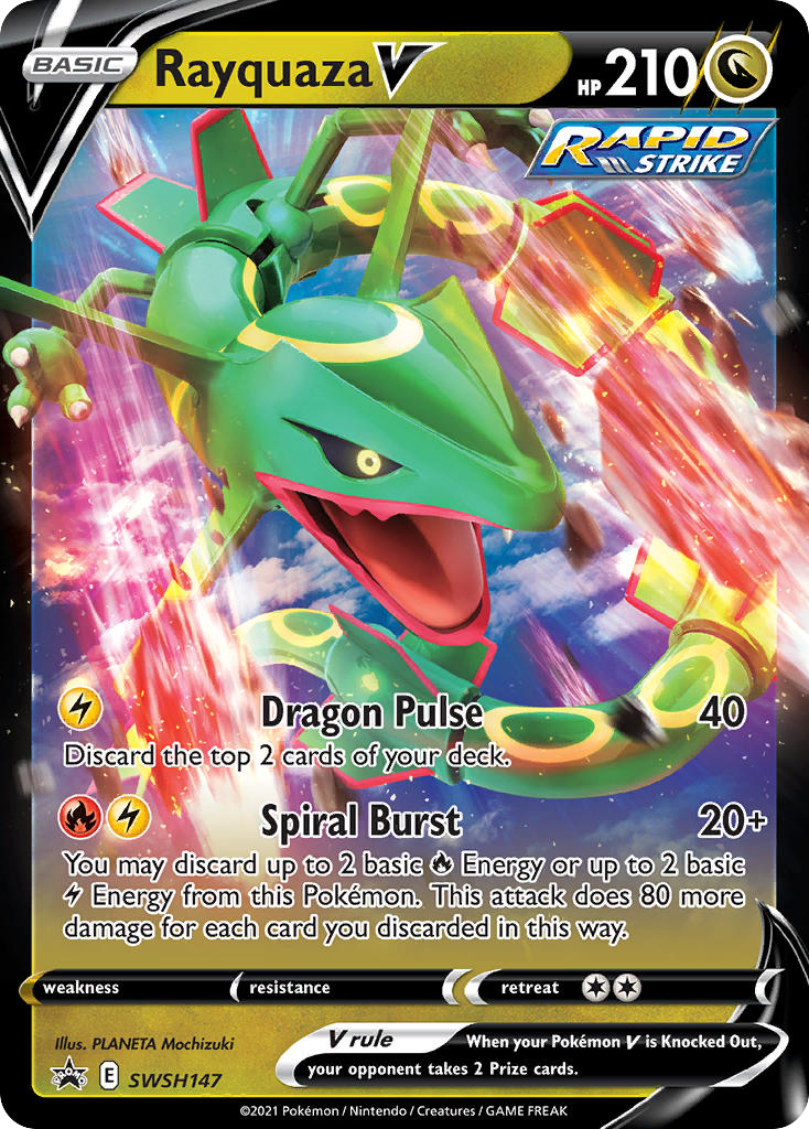 Rayquaza V (SWSH147) - SWSH Black Star Promos Pokémon Card