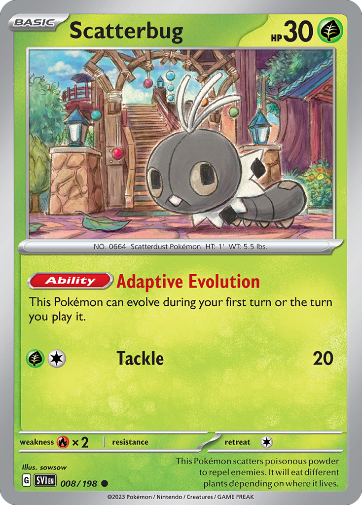 Scatterbug (8/198) - Scarlet & Violet Pokémon Card