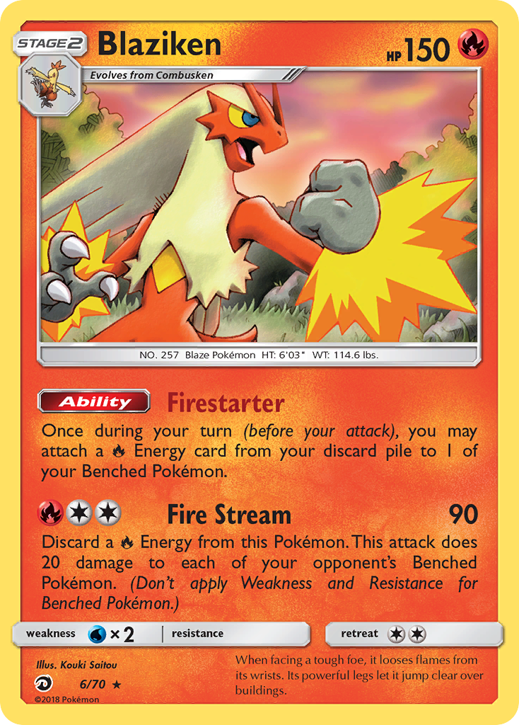 Blaziken (6/70) - Dragon Majesty Pokémon Card