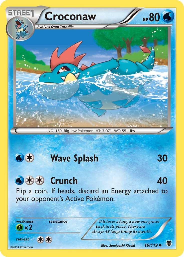 Croconaw (16/119) - Phantom Forces Pokémon Card