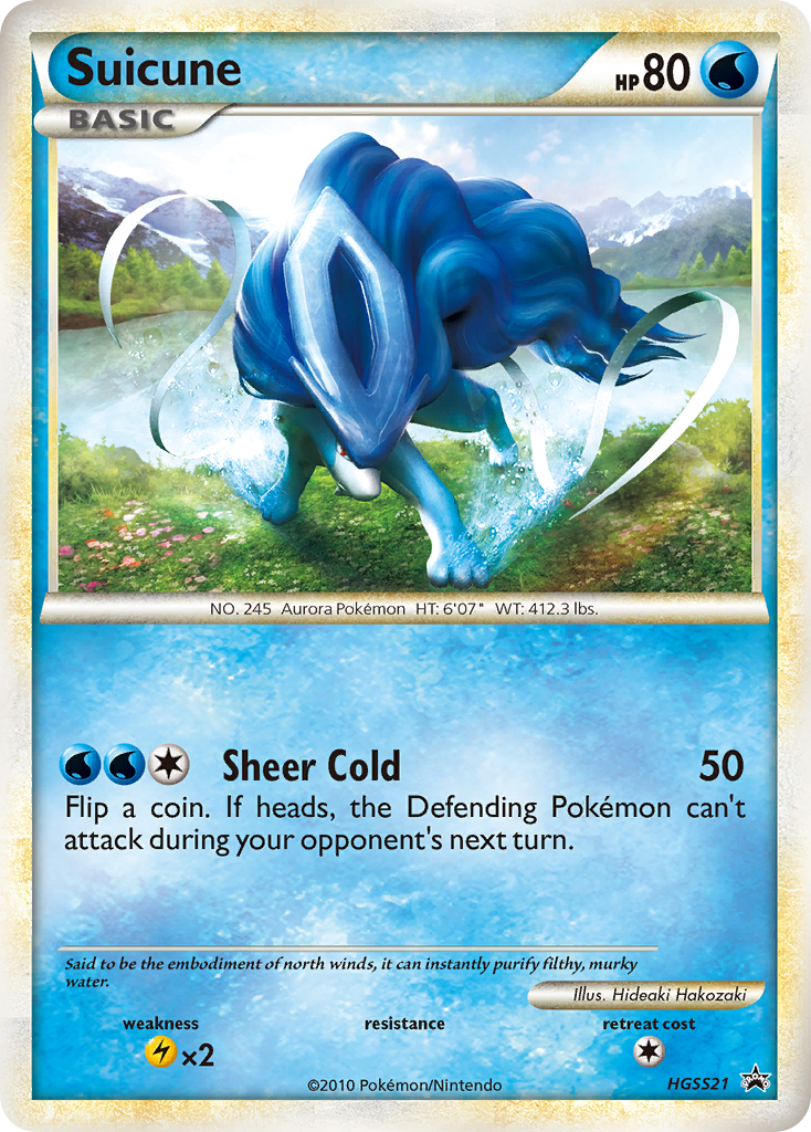 Suicune (HGSS21) - HGSS Black Star Promos Pokémon Card