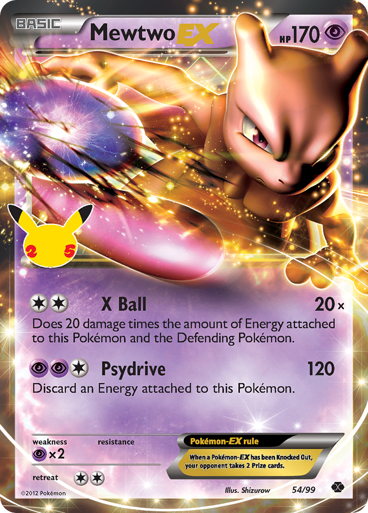 Mewtwo EX (54/25) - Celebrations: Classic Collection Pokémon Card