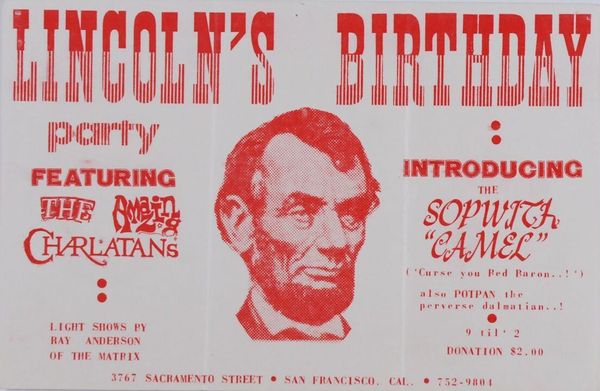 1966-The Firehouse-Lincoln's Birthday Party-Sopwith Camel-The Amazing Charlatans