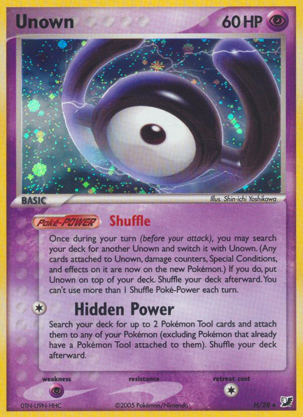 Unown (H) - Unseen Forces Pokémon Card