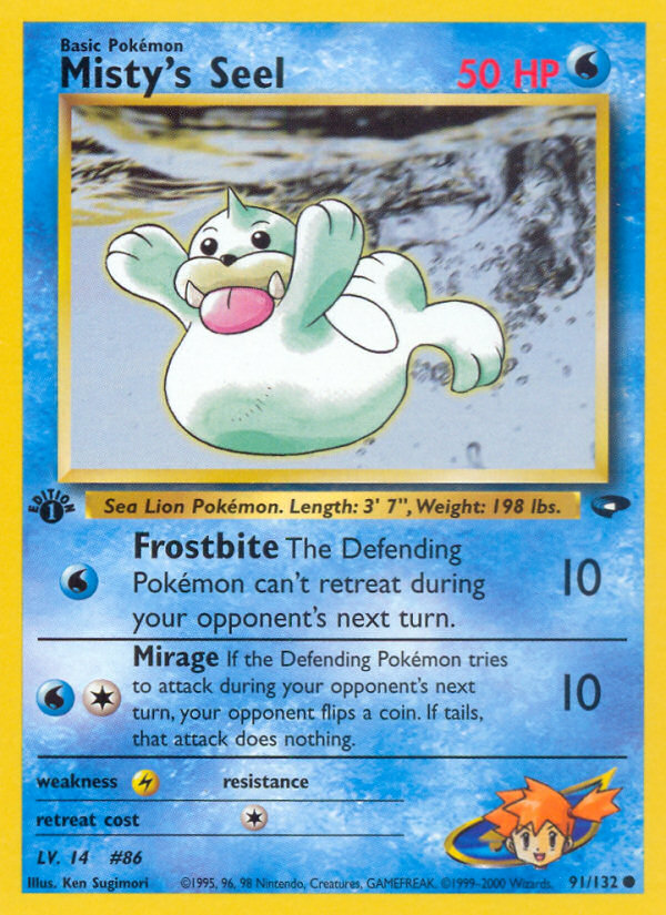 Misty's Seel (91/132) - Gym Challenge (1st Edition) Pokémon Card