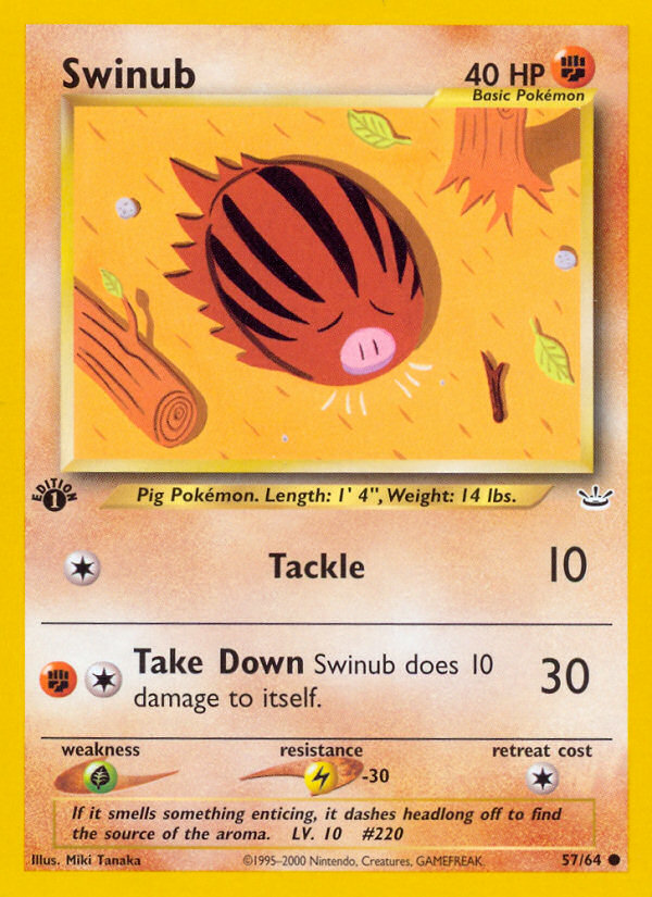 Swinub (57/64) - Neo Revelation Pokémon Card