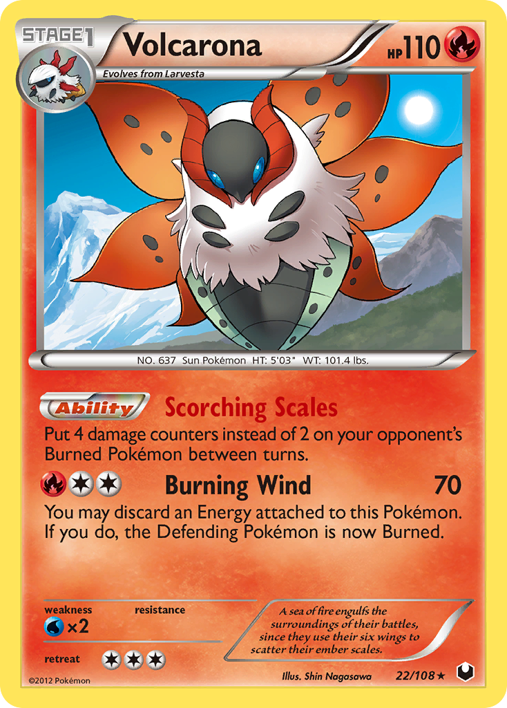 Volcarona (22/108) - Dark Explorers Pokémon Card