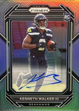 Kenneth Walker III 2022 Panini Prizm - Autographs Football #318 (Silver)