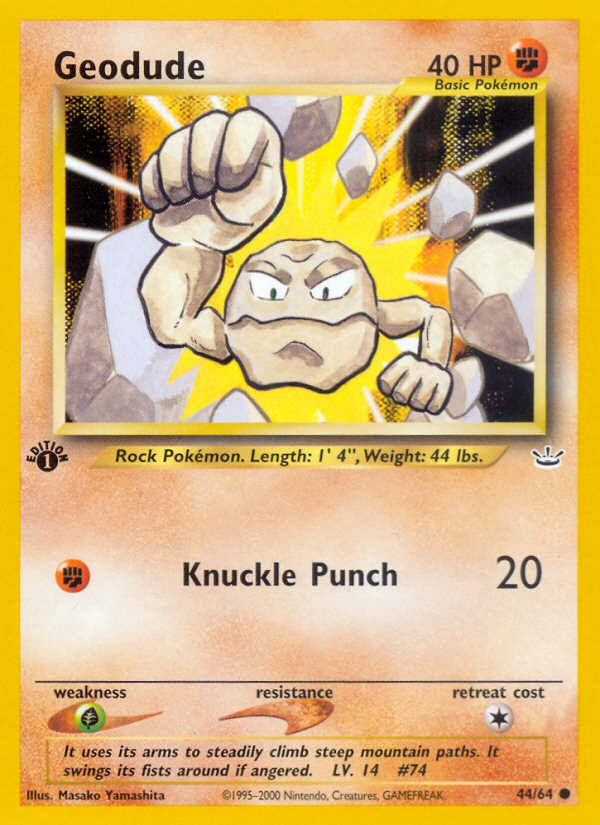 Geodude (44/64) - Neo Revelation Pokémon Card