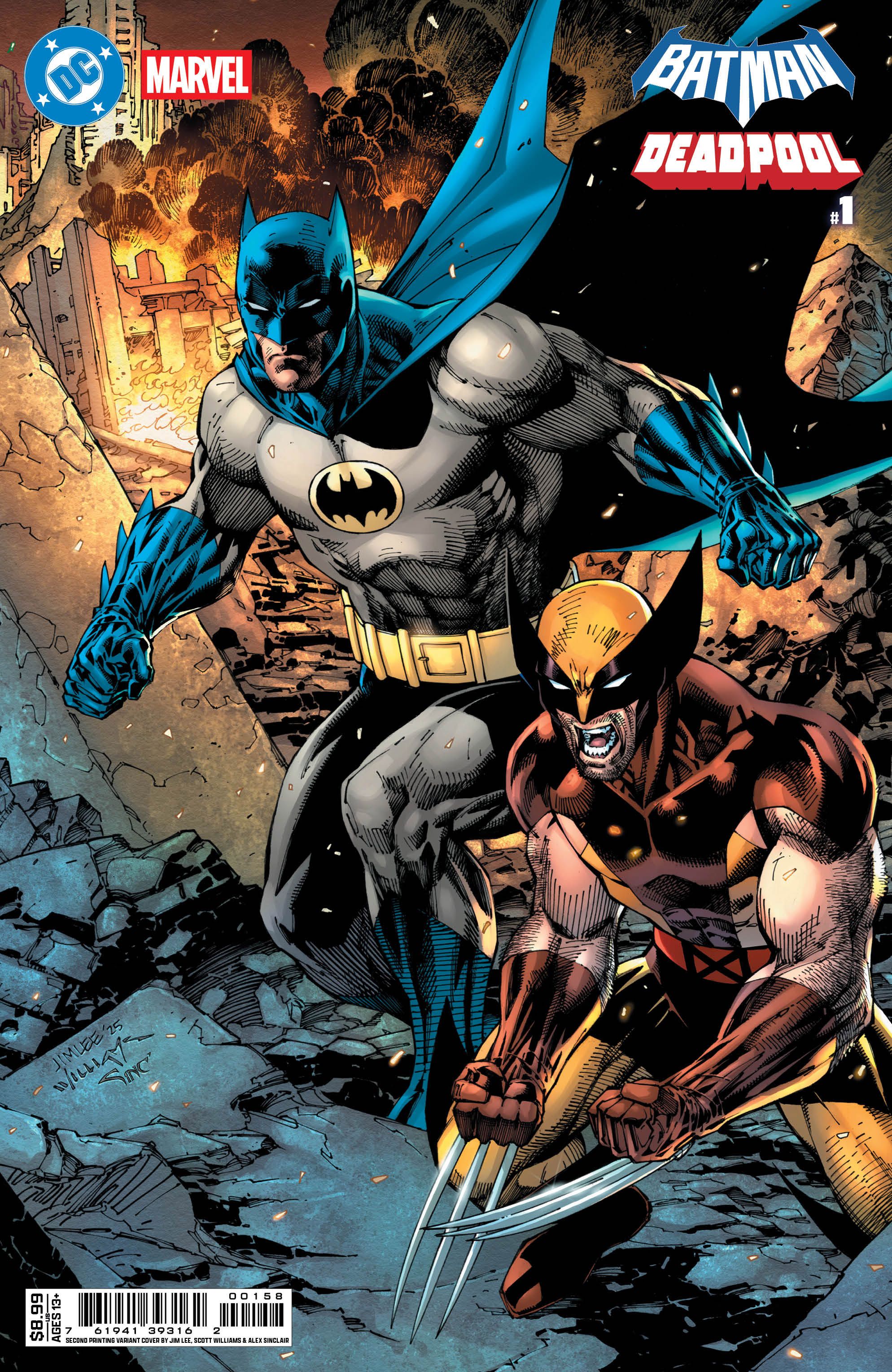 DC / Marvel: Batman / Deadpool #1 (Second Printing Cvr B Jim Lee & Scott Williams Card Stock Variant) Comic