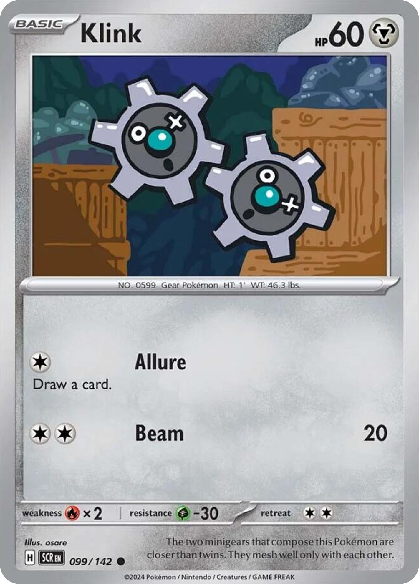 Klink (99/142) - Stellar Crown Pokémon Card