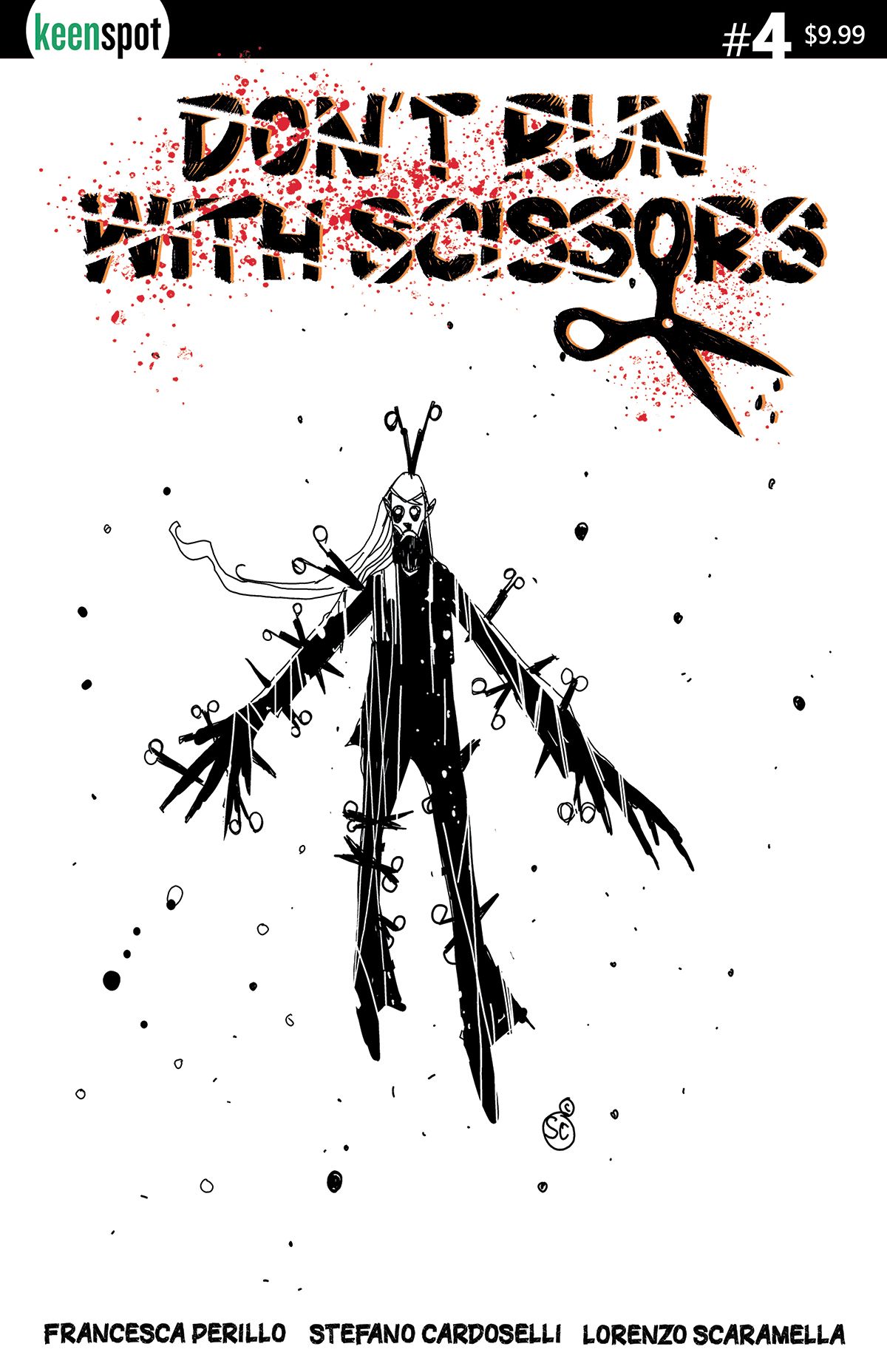 Dont Run With Scissors #4 (Cvr C Stefano Cardoselli Black And White Variant) Comic