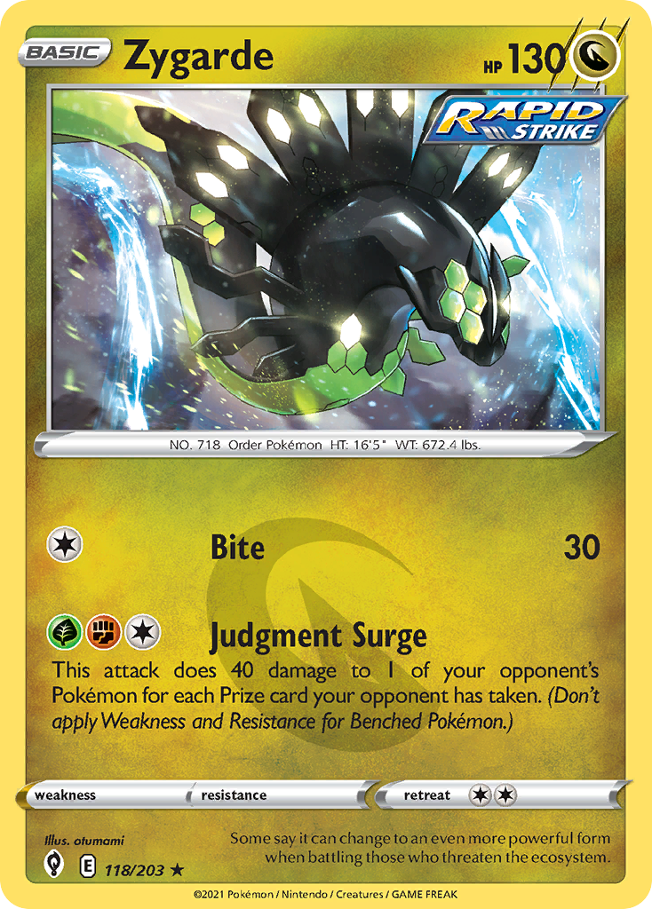 Zygarde (118/203) - Evolving Skies Pokémon Card