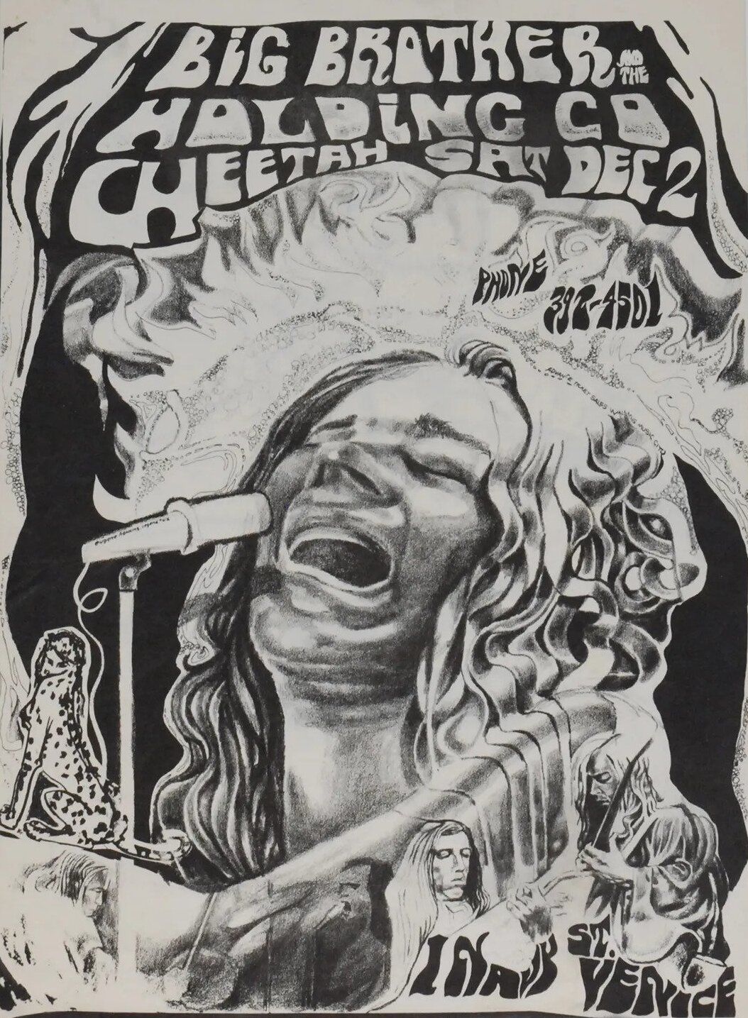 Big brother & the Holding Company The Cheetah Club 1967 Concert Poster