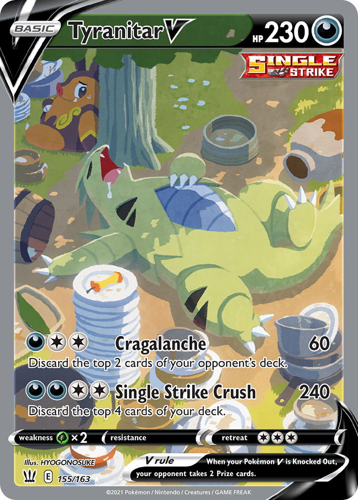 Tyranitar V (155/163) - Battle Styles Pokémon Card