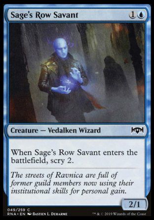 Sage's Row Savant (Ravnica Allegiance) Trading Card