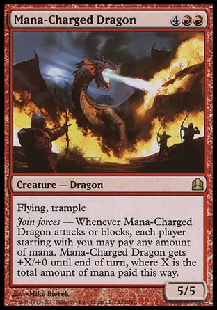 Mana-Charged Dragon (MTG Commander) Trading Card