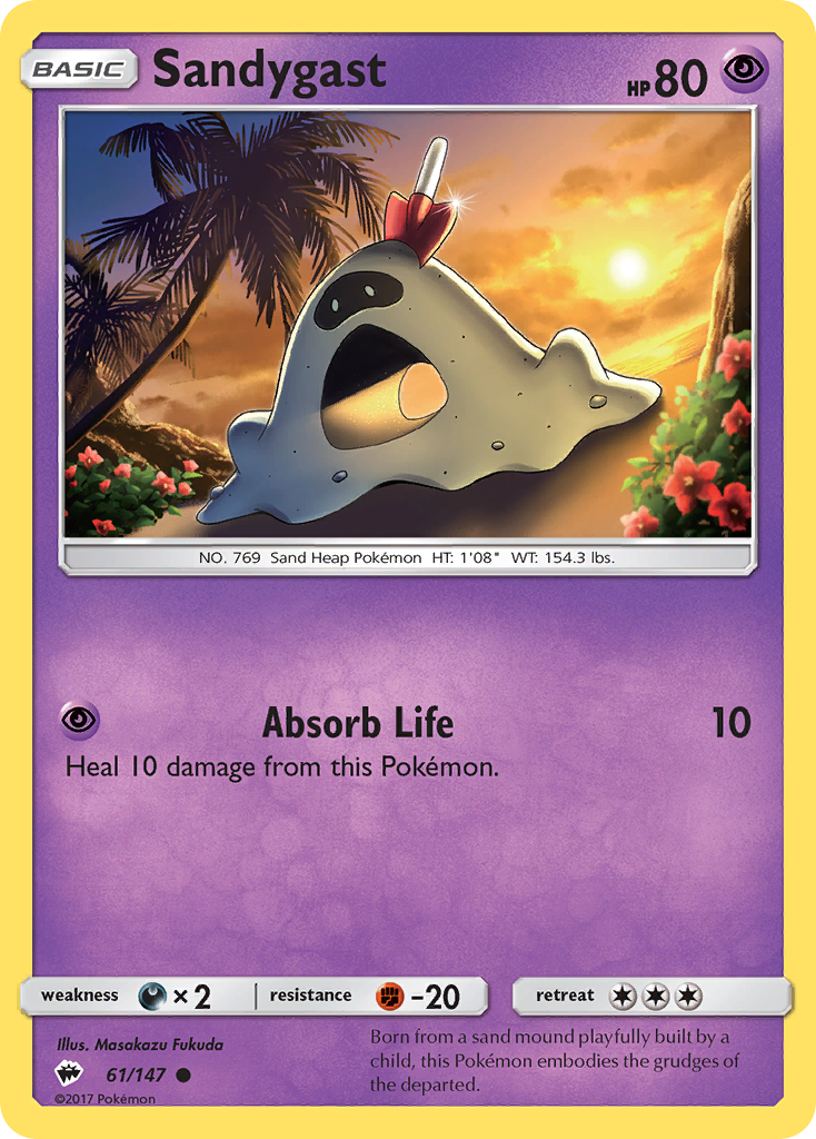 Sandygast (61/147) - Burning Shadows Pokémon Card