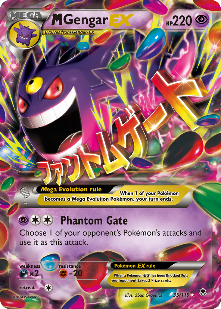 M Gengar-EX MEGA (35/119) - Phantom Forces Pokémon Card