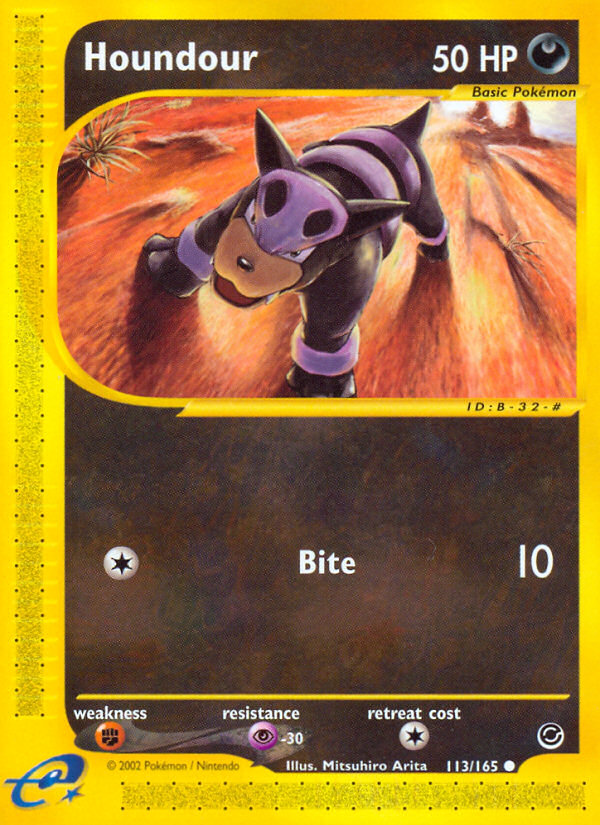 Houndour (113/165) - Expedition Base Set Pokémon Card