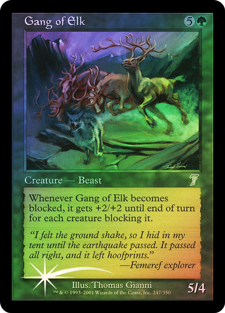 Gang of Elk (7th Edition - Foil) Trading Card