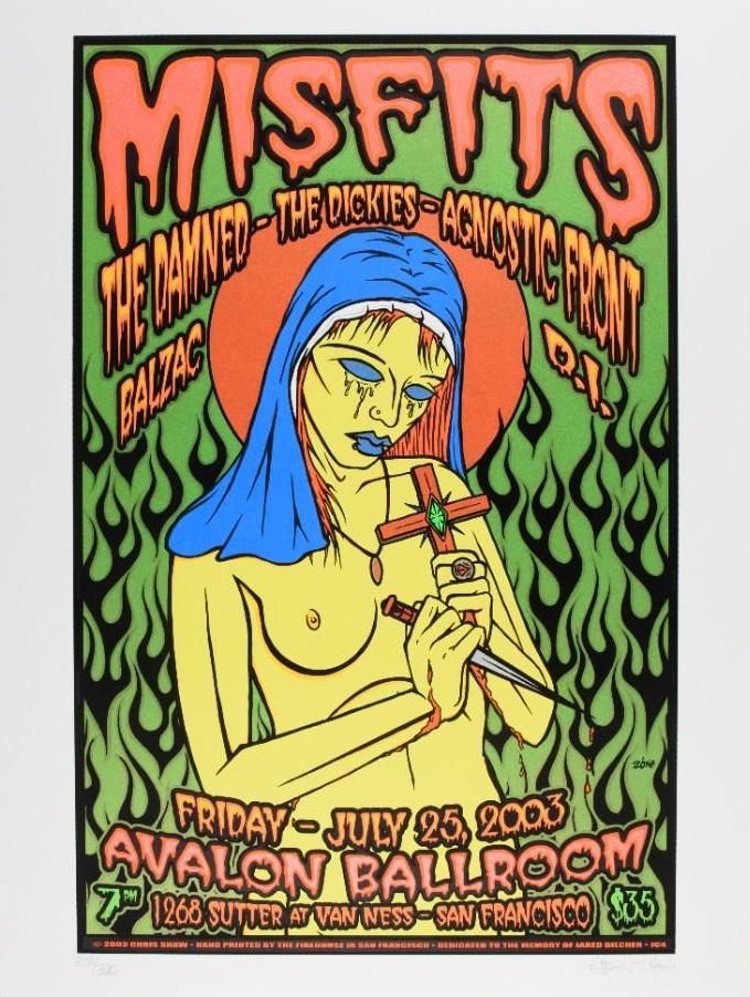 The Misfits Avalon Ballroom 2003 Concert Poster