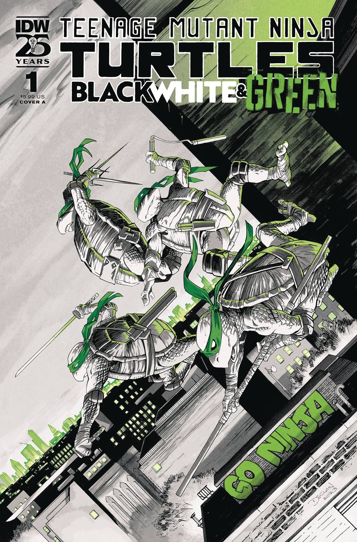 Teenage Mutant Ninja Turtles: Black, White, & Green #1 Comic