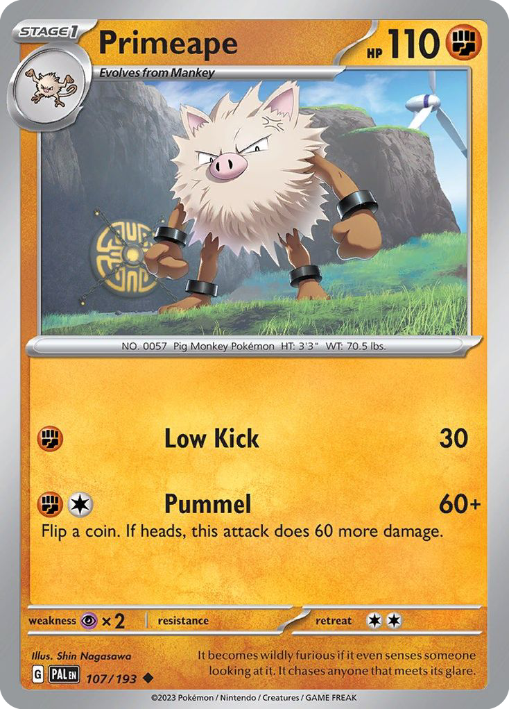 Primeape (107/193) - Paldea Evolved Pokémon Card