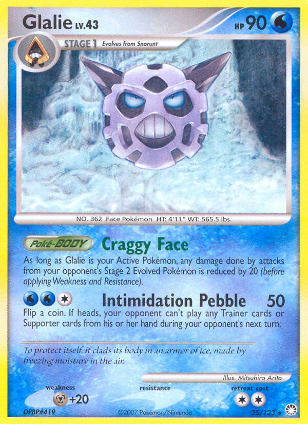 Glalie (25/123) - Mysterious Treasures Pokémon Card