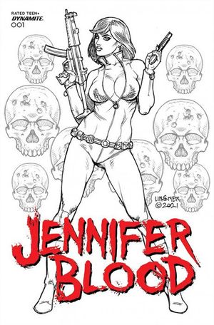 Jennifer Blood #1 (Cover J 25 Copy Cover Linsner B&W)