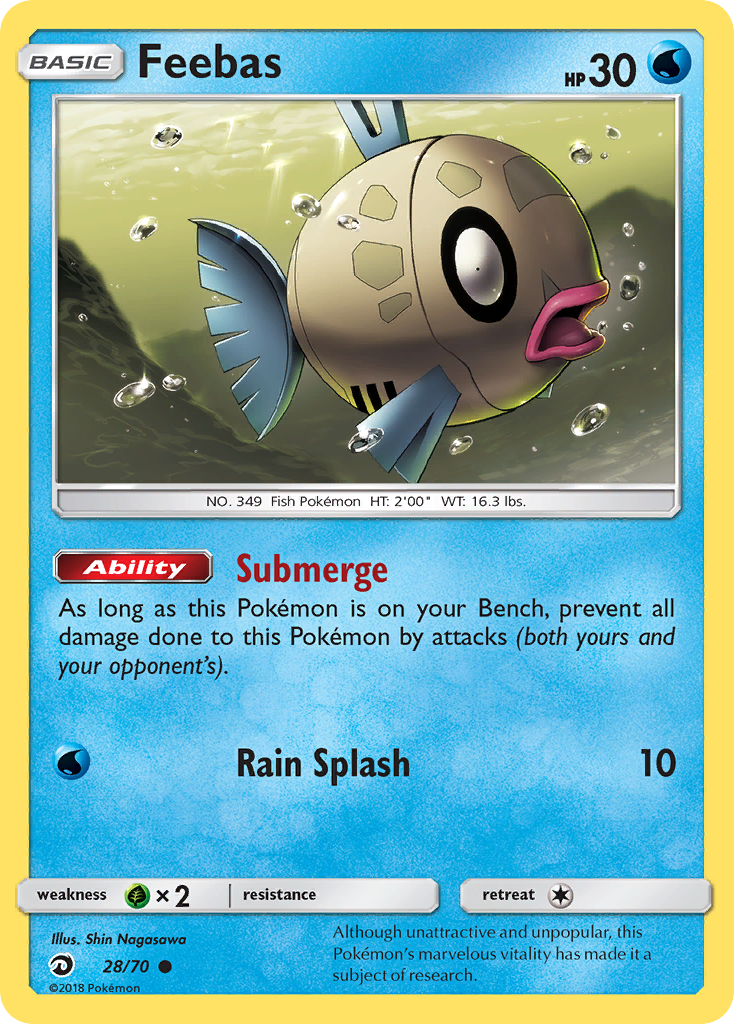 Feebas (28/70) - Dragon Majesty Pokémon Card