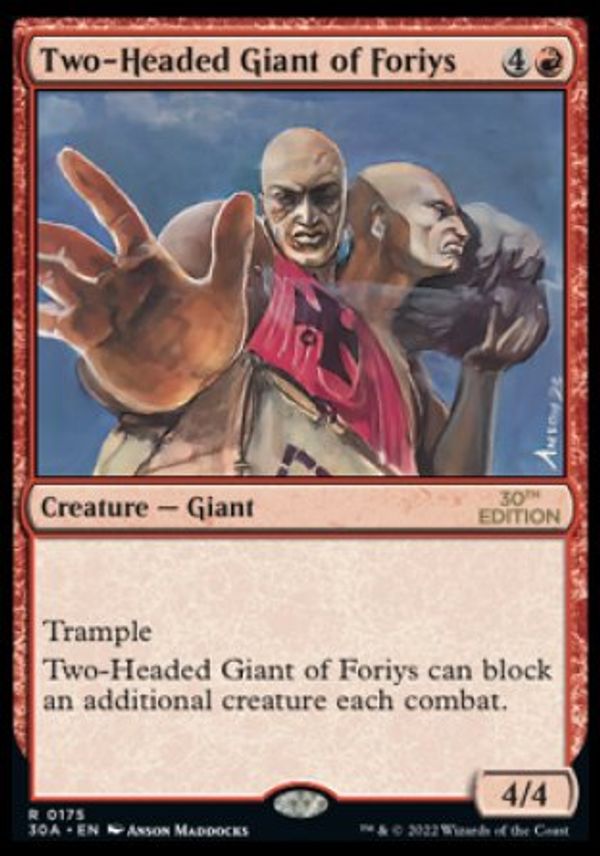 Two-Headed Giant of Foriys (Magic 30th Anniversary Edition)