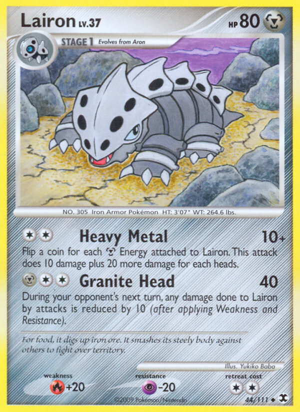 Lairon (44/111) - Rising Rivals Pokémon Card