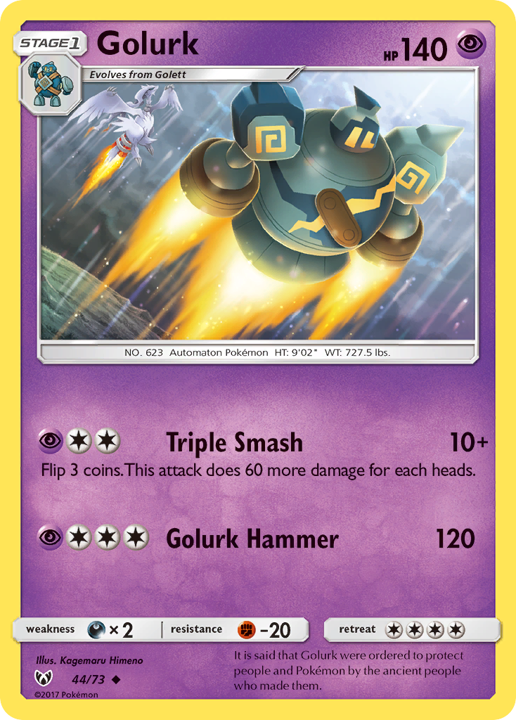 Golurk (44/73) - Shining Legends Pokémon Card