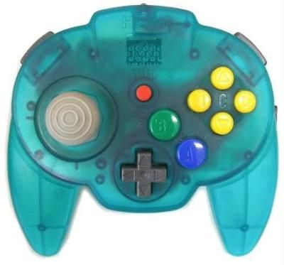 Nintendo 64 Hori Controller [Transparent Blue] Video Game