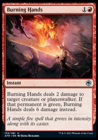 Burning Hands (Dungeons & Dragons: Adventures in the Forgotten Realms) Trading Card