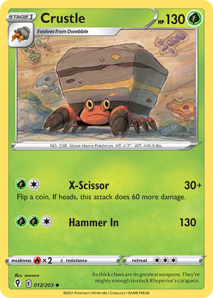 Crustle (12/203) - Evolving Skies (Reverse Holo)