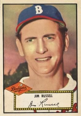Jim Russell 1952 Topps #51 Sports Card
