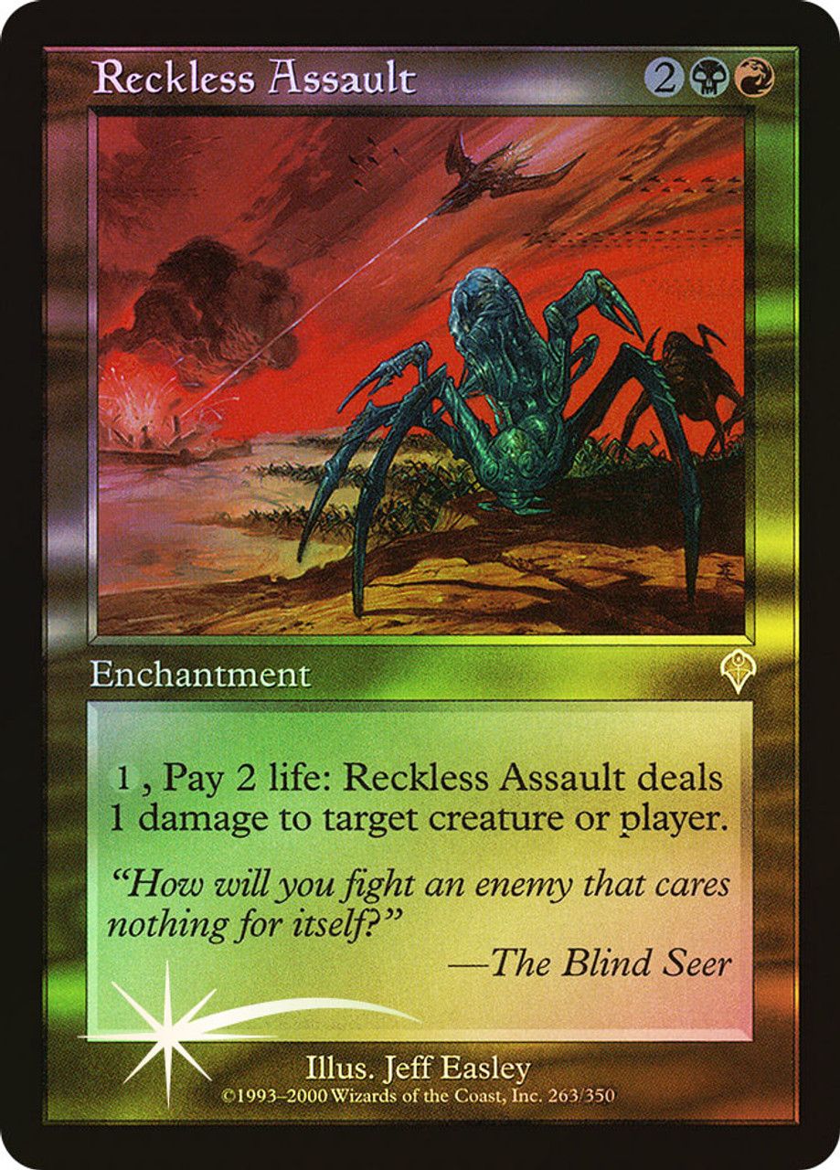 Reckless Assault (Invasion - Foil) Trading Card