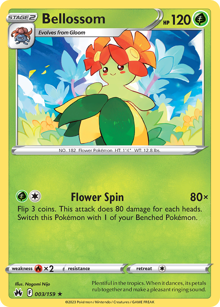 Bellossom (3/159) - Crown Zenith Pokémon Card