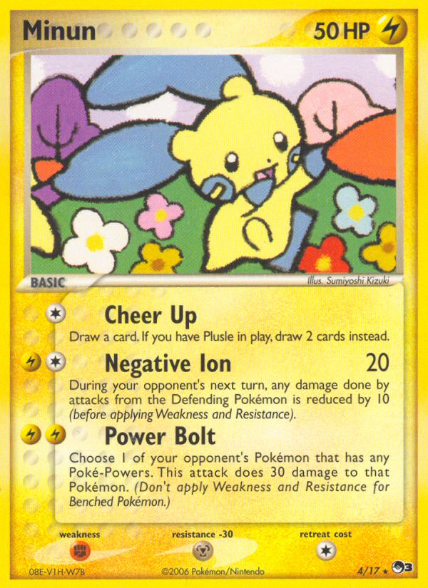 Minun (4/17) - POP Series 3 Pokémon Card