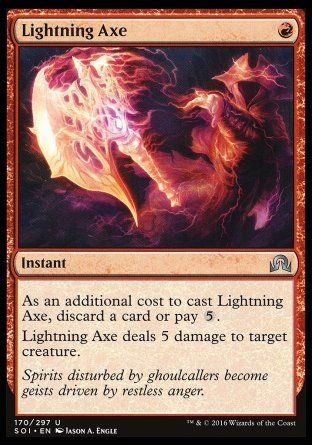 Lightning Axe (Shadows over Innistrad) Trading Card