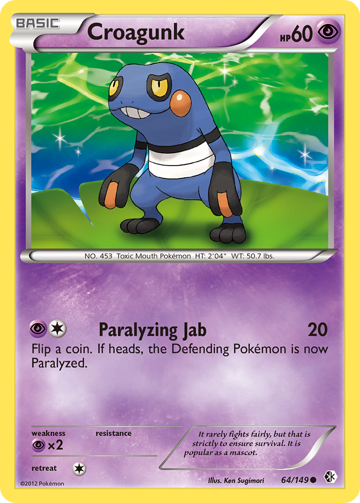 Croagunk (64/149) - Boundaries Crossed Pokémon Card