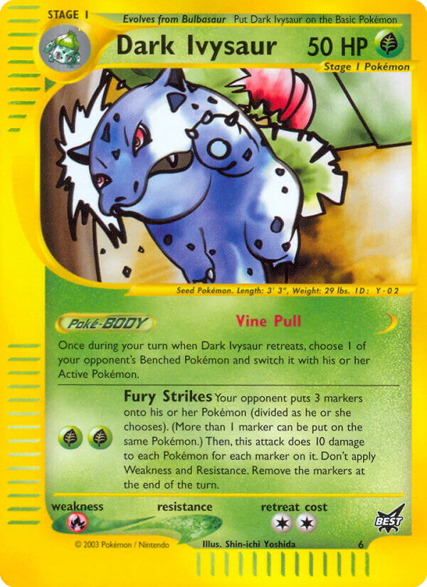 Dark Ivysaur (6/9) - Best of Game Pokémon Card